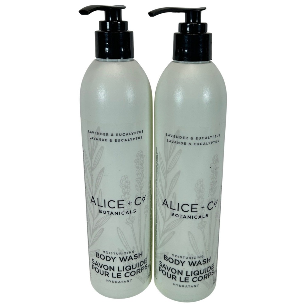 Alice + Co Botanicals Lavender & Eucalyptus Moisturizing Body Wash 12oz Set of 2